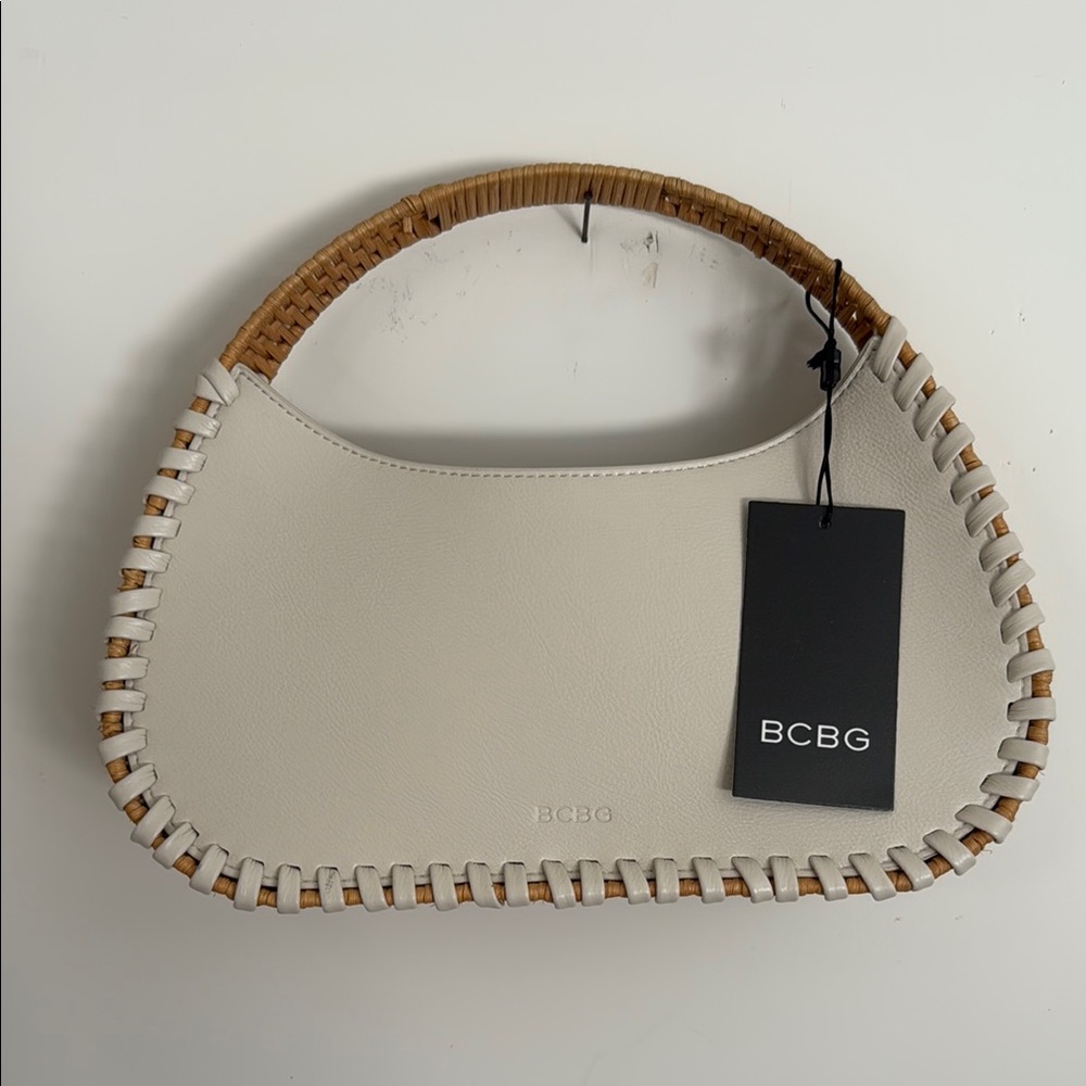 BCBG White and Tan Women's Bag